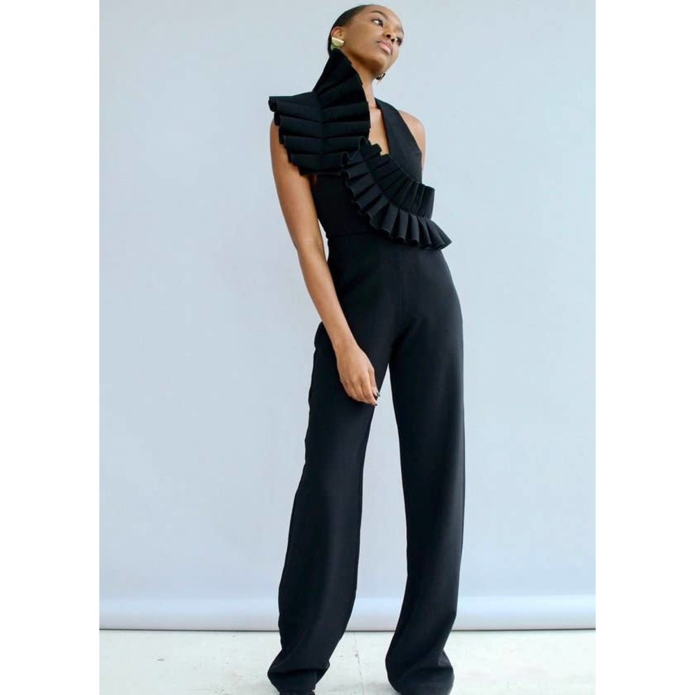 NWT Andrea Iyamah Iman Jumpsuit Black XS